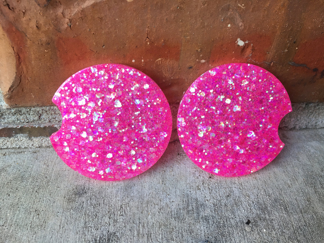 Pretty in Pink Car Coasters