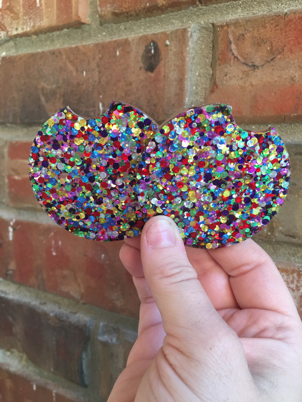 Glitter Bomb Car Coasters