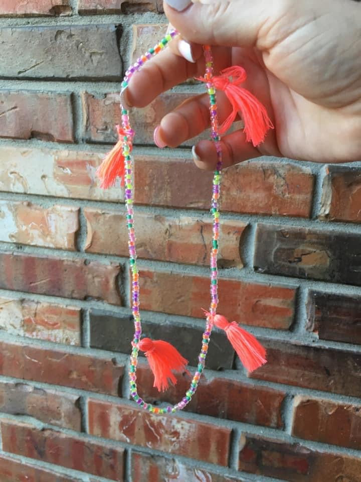 Coral & Neon Car Charm